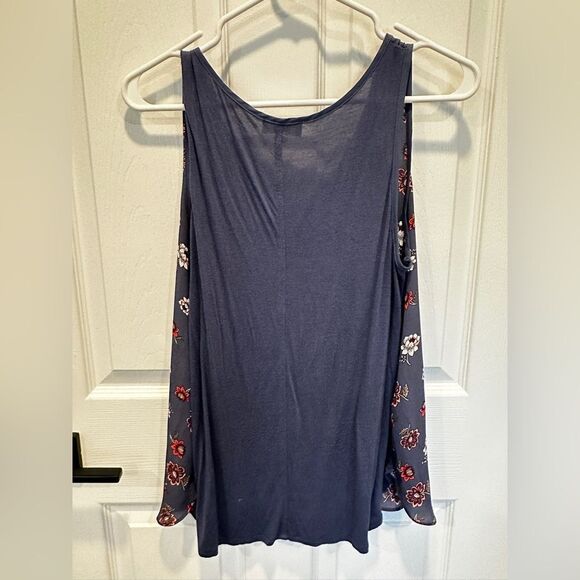 Loft Outlet Flower blue/purple tank top - Picture 7 of 8